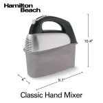 Hamilton Beach 6-Speed Hand Mixer with Brushed Stainless Steel Housing thumbnail 2