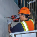 Klein Tools Vented Orange Cap Style Hard Hat with Removable Headlamp thumbnail 4