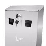 Alpine Industries Stainless Steel Wall Mounted Cigarette Disposal Station Outdoor Ashtray thumbnail 2