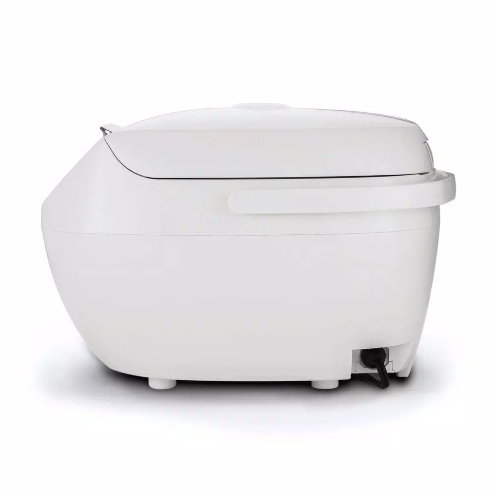 Tiger JBV-S 10-Cup Micom Rice Cooker with Tacook Cooking Plate, Slow Cooker & Steamer, White