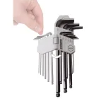 TEKTON 9-Piece Long Arm Ball End Hex Key Wrench Set, SAE Inch Sizes thumbnail 5