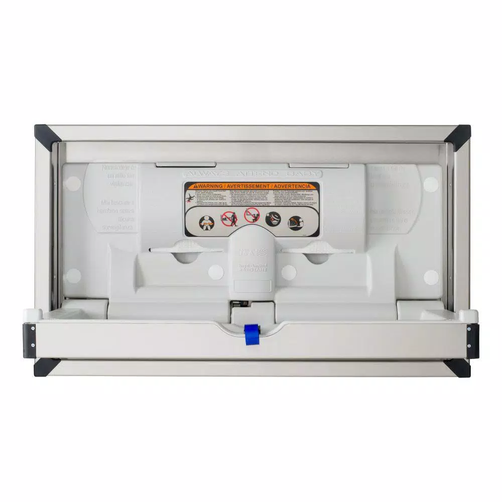 Unbranded Foundations Horizontal Recessed Mount Stainless Steel Baby Changing Station