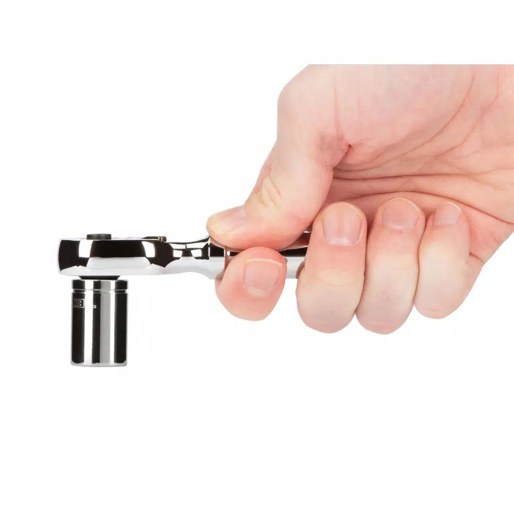 Tekton 3/8 in. Drive x 4.5 in. Quick-Release Ratchet, 90-Tooth Stubby Design