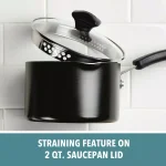 Farberware Cookstart 15-Piece DiamondMax Nonstick Aluminum Cookware Set, Black thumbnail 3