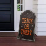 Glitzhome 29 in. Halloween Wooden Tombstone Yard Stake, Hanging, or Standing Decor thumbnail 7