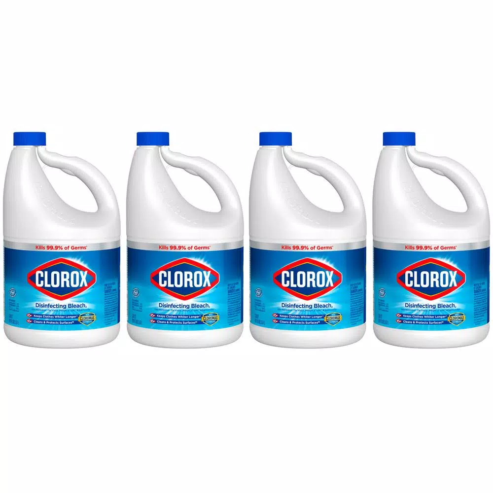 Clorox Disinfecting Bleach Regular Concentrated Liquid, 121 oz (4-Pack)