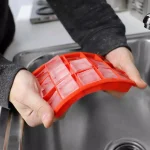 Unbranded Red Rectangular Silicone Ice Cube Tray - 15 Large 1.25 inch Cubes thumbnail 4