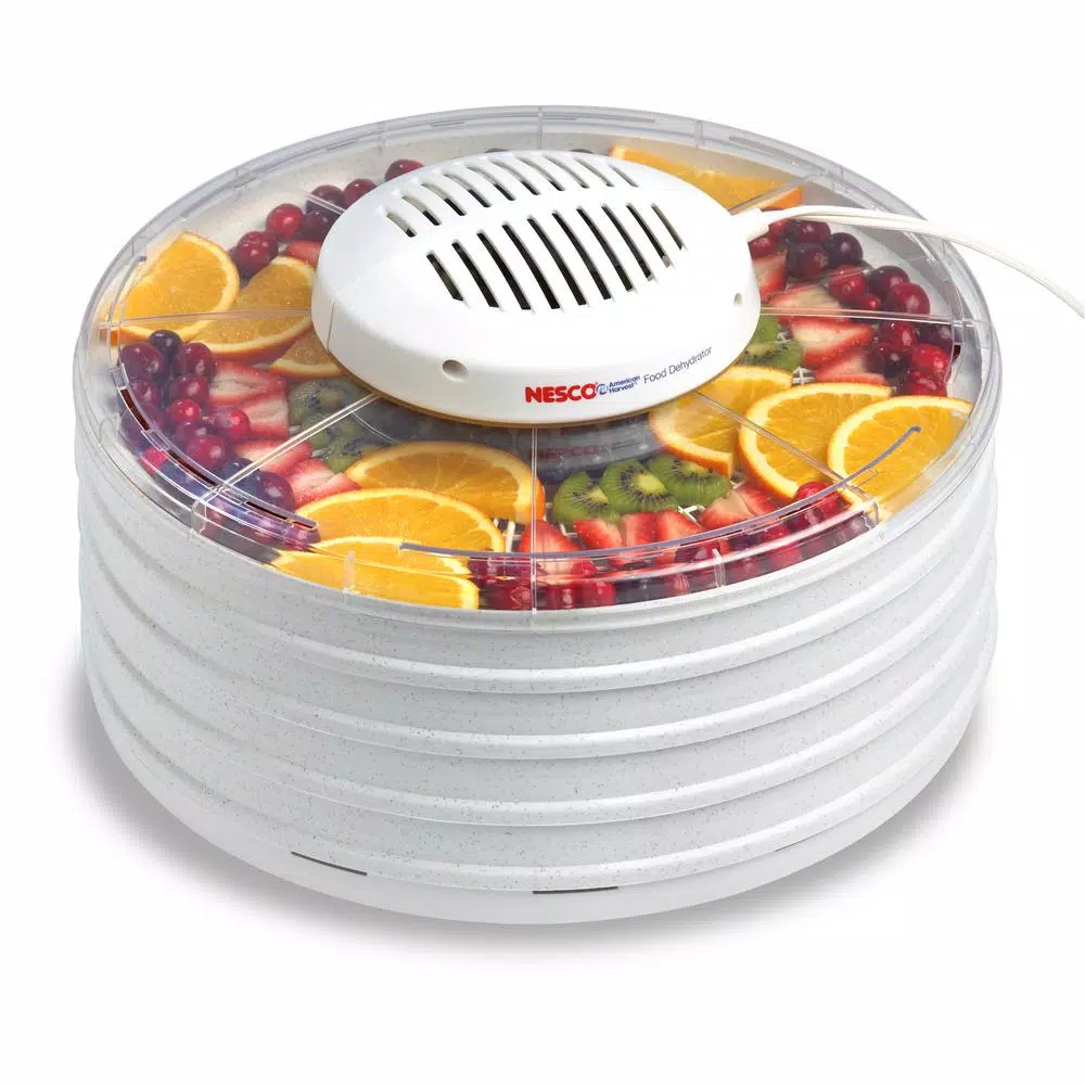Nesco 4-Tray White Expandable Food Dehydrator with 400W Power and Radial Air Flow