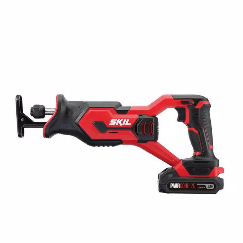 SKIL 20V PWRCORE Cordless Compact Reciprocating Saw Kit with 2.0 Ah Battery and Charger