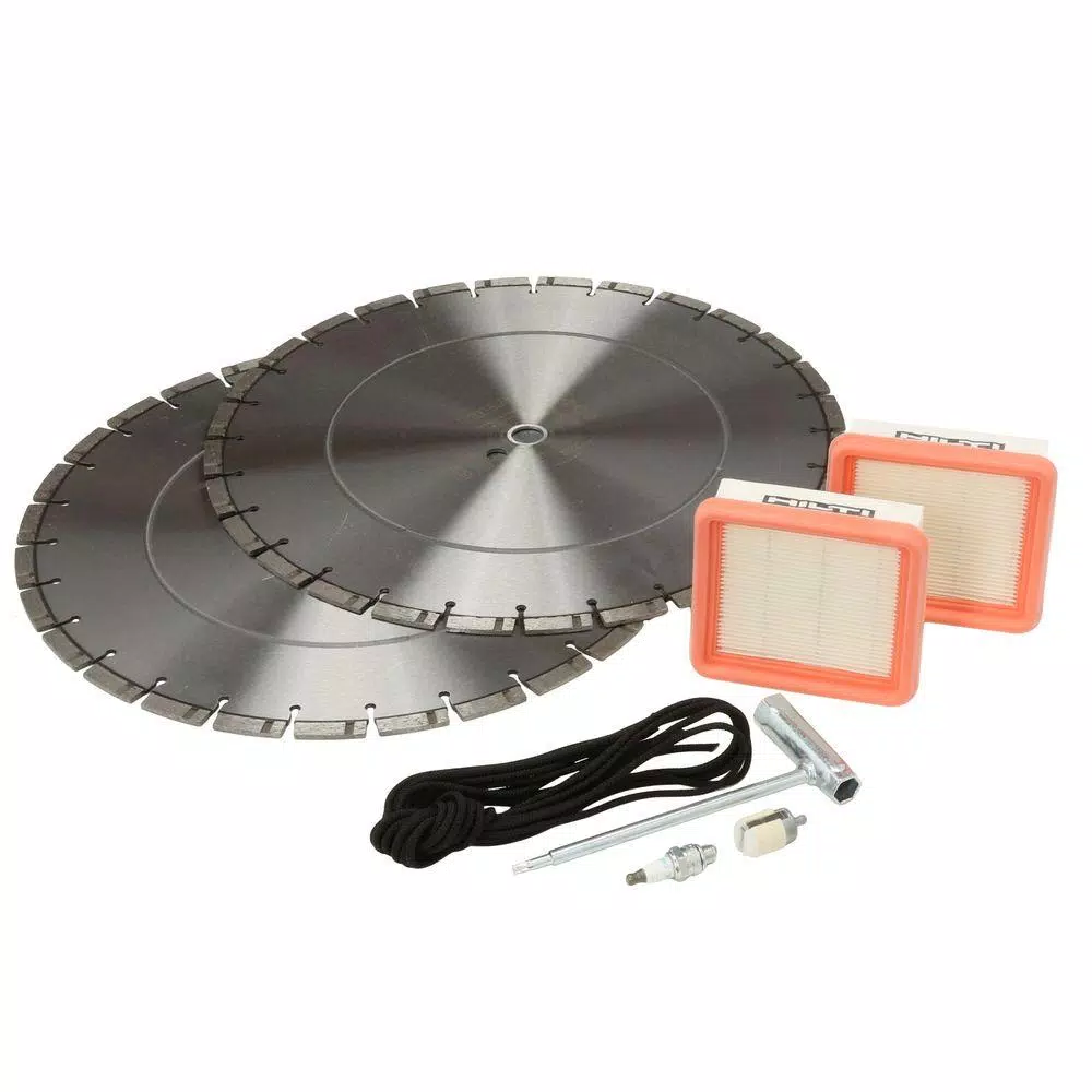 Hilti DSH 700-X 14 in. Handheld Gas Saw Kit with Diamond Blades and Maintenance Kit