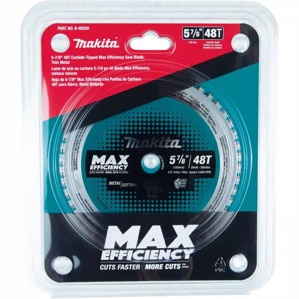 Makita 5-7/8 in. 48T Max Efficiency Carbide-Tipped Saw Blade for Thin Metal