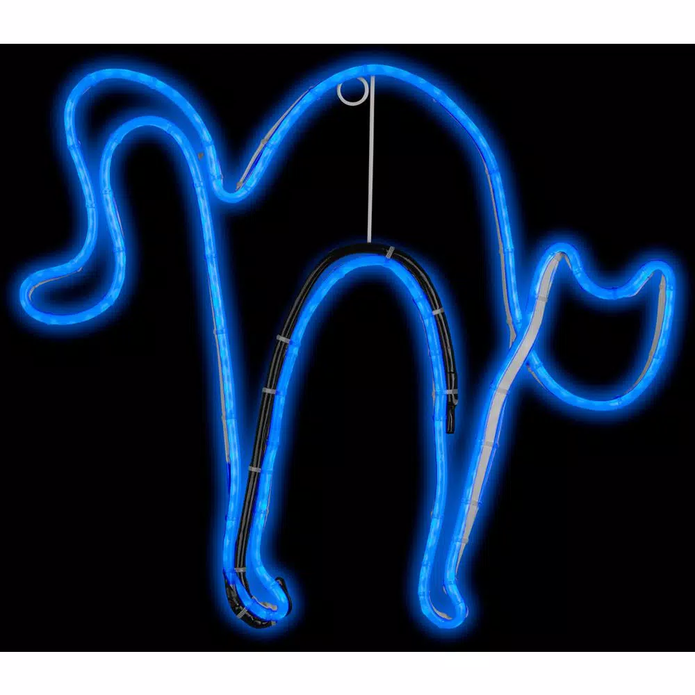 Gemmy Light Glo Cat Halloween Neon LED Sculpture - 14.17 in. Blue