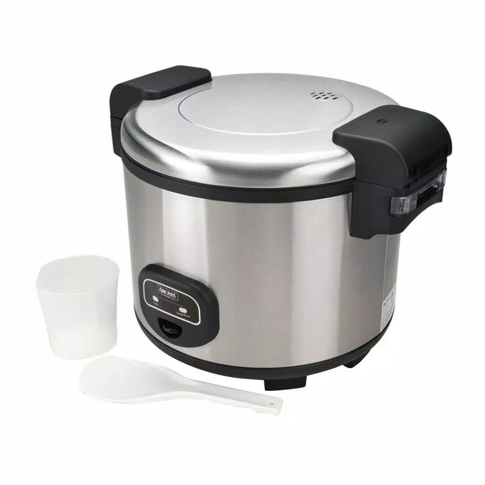 Aroma Commercial 60-Cup Stainless Steel Rice Cooker, 15-Quart Capacity