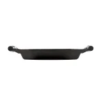 FINEX 12 in. Cast Iron Grill Pan with Stainless Steel Speed Cool Handles, Black thumbnail 3