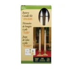 Xodus Innovations 12 in. Ivory Wireless LED Taper Candles with Brass Finish Base and Amber Flame (2-Pack) thumbnail 1
