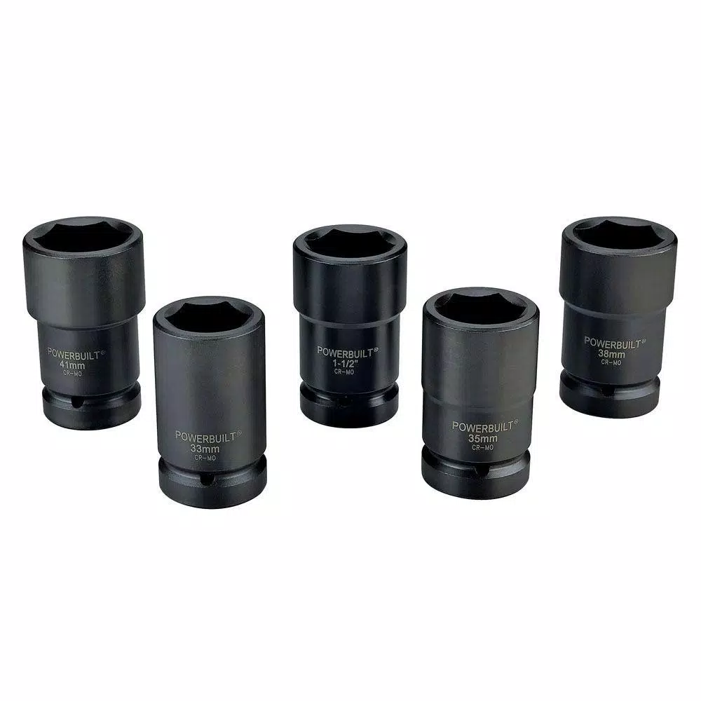 Powerbuilt Master Budd Wheel Socket Kit - Heavy Duty Spindle Nut Socket Set