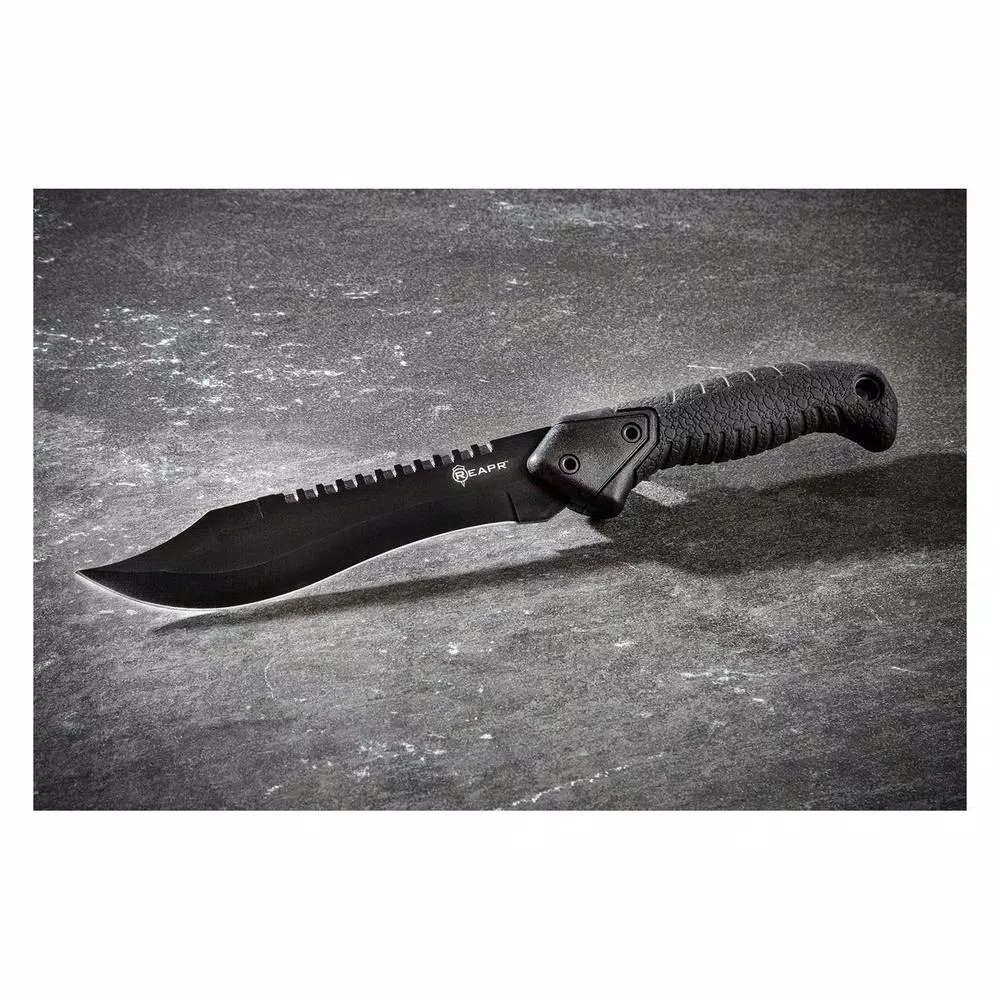 Sheffield REAPR TAC Bowie Knife with 7 in. 420 Stainless Steel Blade and TPR Handle