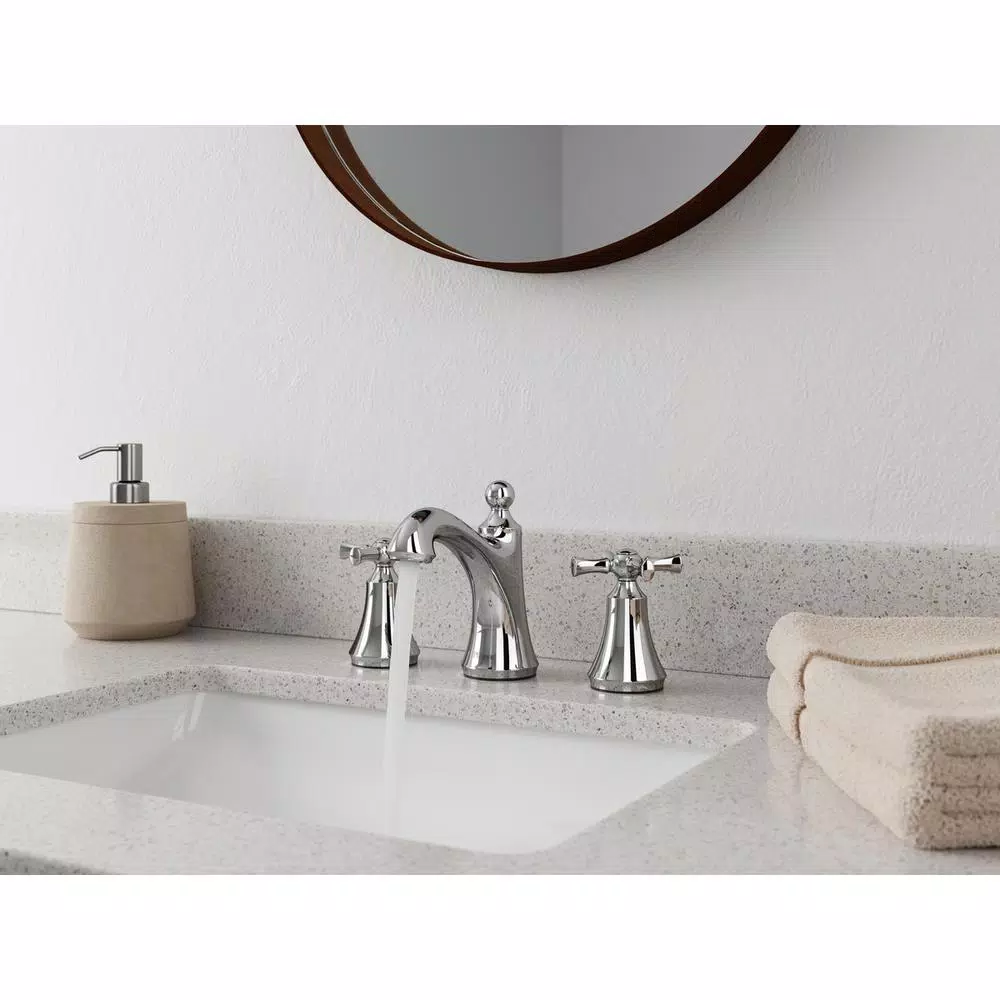 Pfister Thurmont 8 in. Widespread 2-Handle Bathroom Faucet, High Arc Spout, Polished Chrome