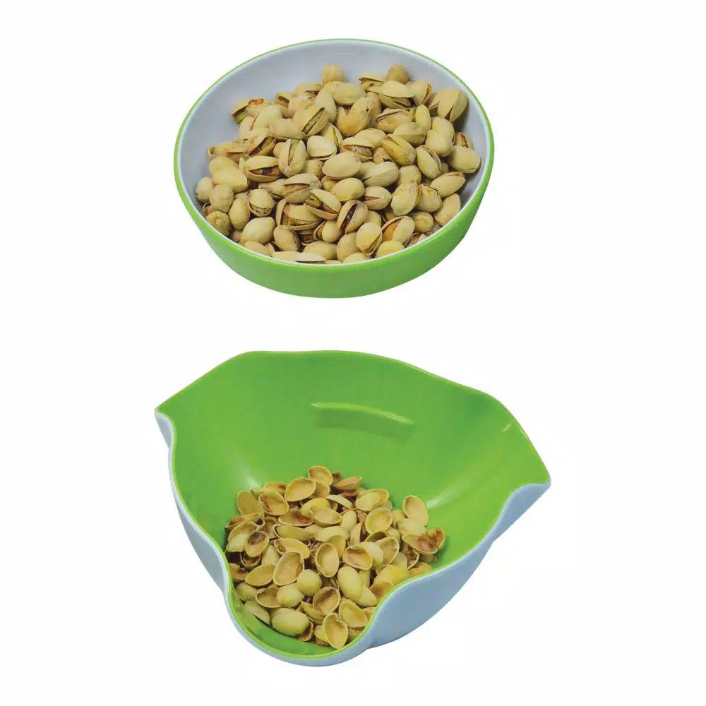 Southern Homewares Double Dish Melamine Pedestal Serving Snack Bowl Set