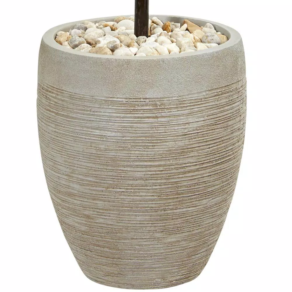 Nearly Natural 3 ft. Artificial Boxwood Ball Topiary Tree in Sand Colored Oval Planter