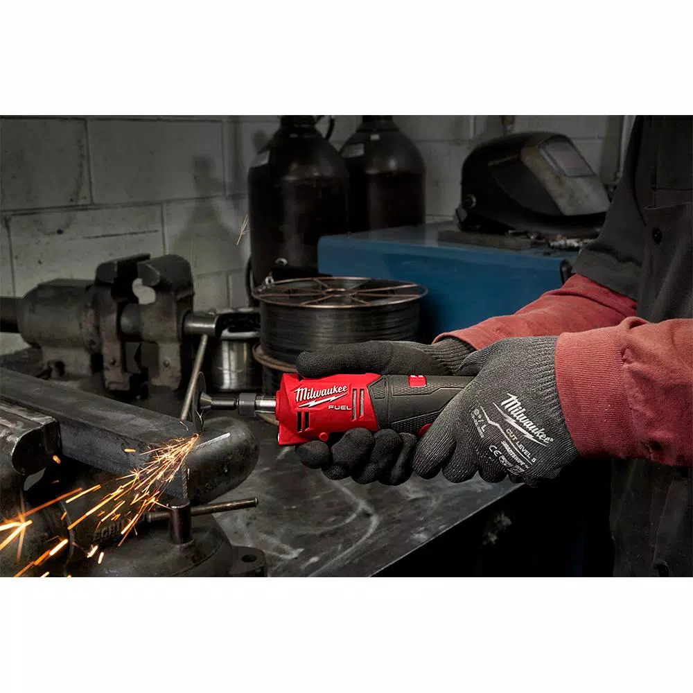 Milwaukee M12 FUEL 12V Brushless Cordless 1/4 in. Straight Die Grinder (Tool-Only)