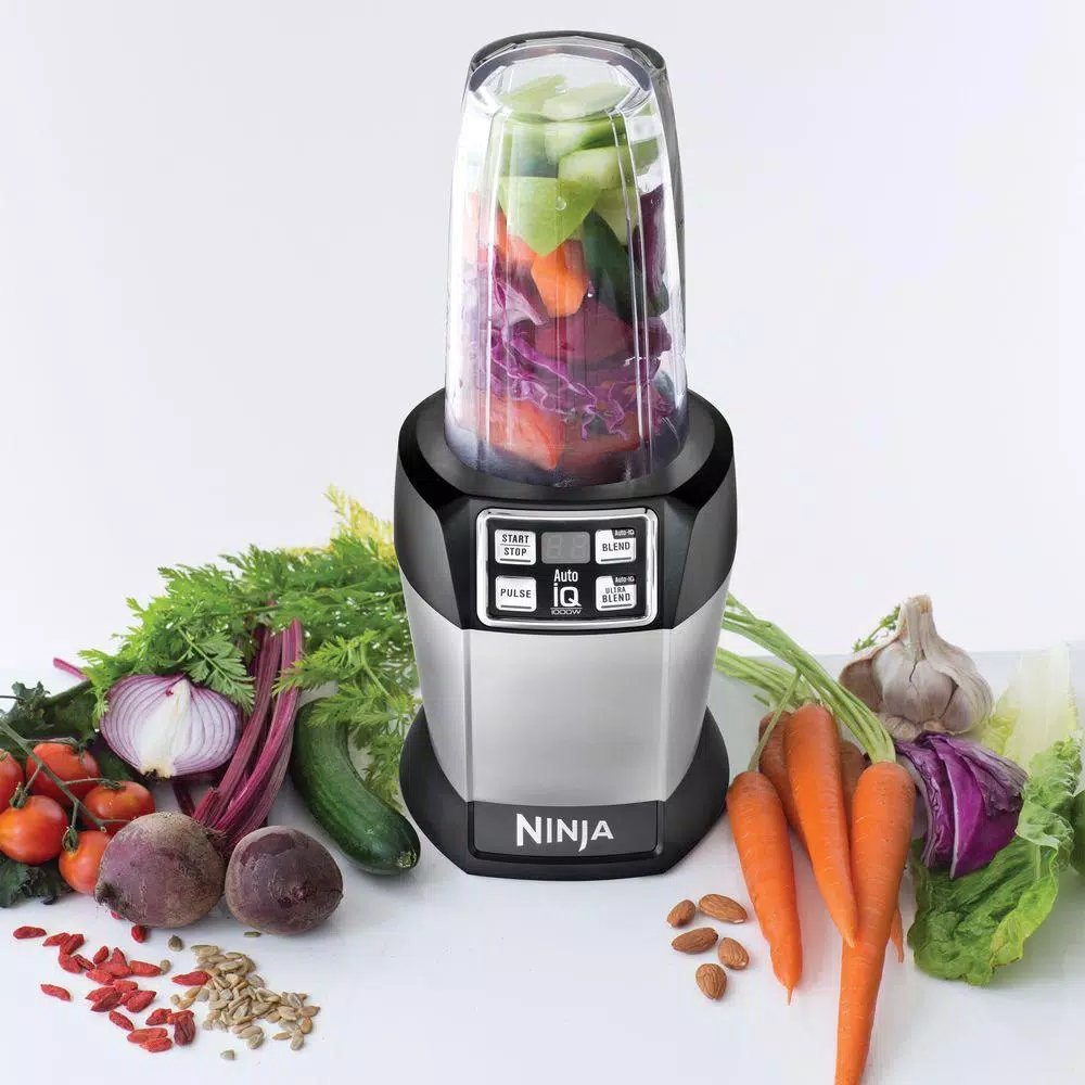 NINJA Nutri Ninja Auto-iQ High Speed Single Serve Blender, 1000W, Black