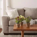 Pure Garden 10 in. Assorted Faux Flower Arrangement Set of 3 thumbnail 4