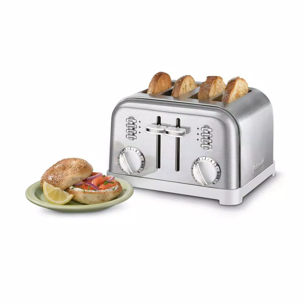 Cuisinart CPT-180W Classic Series 4-Slice Wide Slot Toaster, White