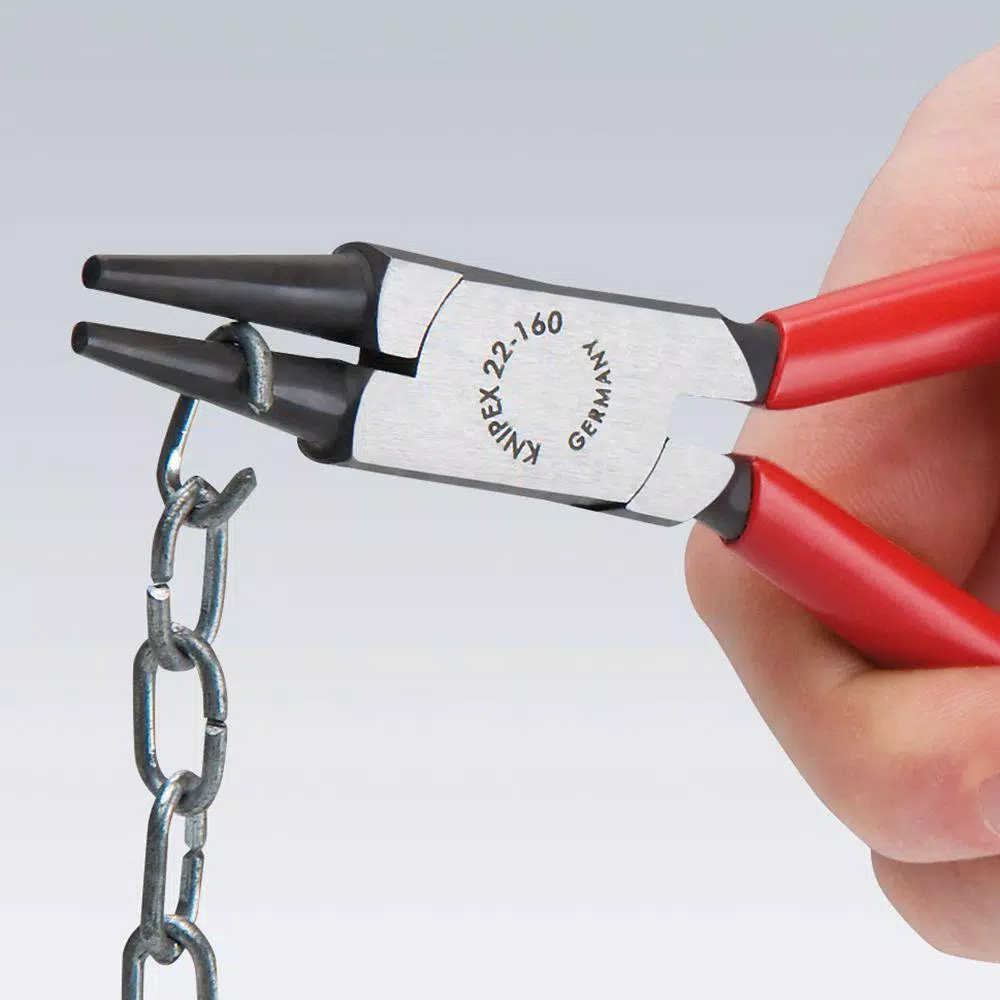 KNIPEX 6.3 in. Round Nose Pliers with Built-in Cutter