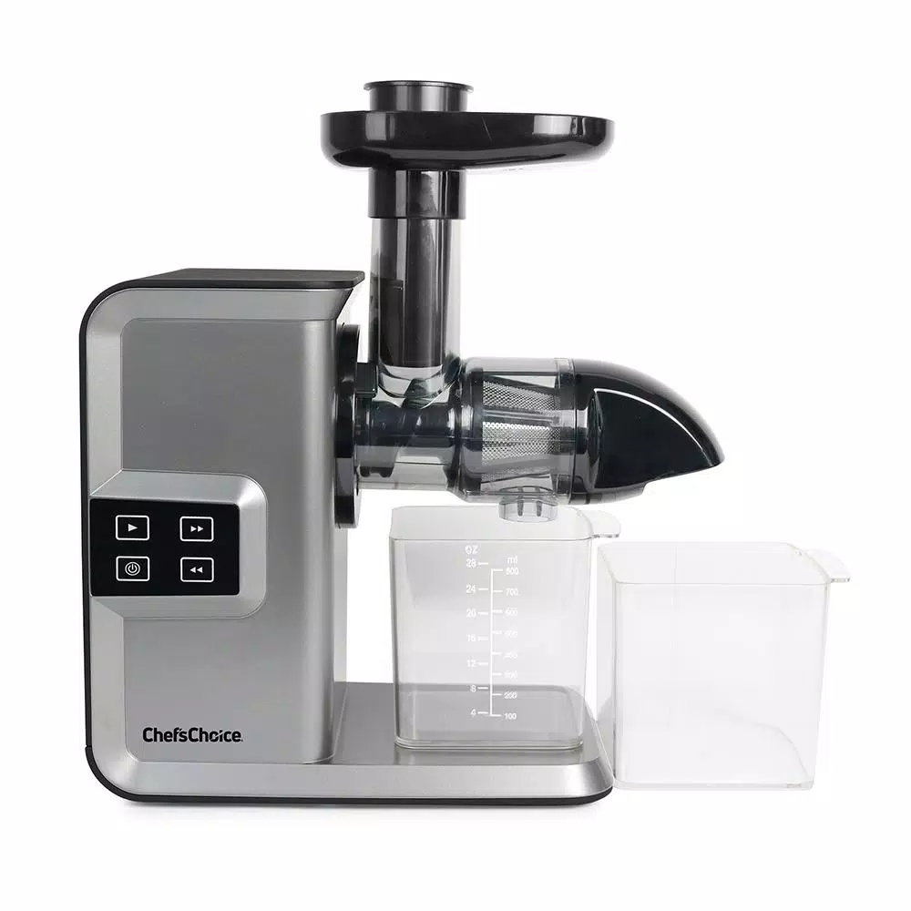 Chef'sChoice Chef's Choice Cold Press Masticating Juicer, Silver Horizontal Anti-Clog Juicer