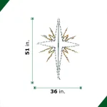 Fraser Hill Farm 4 ft. Bethlehem Star LED Christmas Light - 148 Gold & White Lights thumbnail 4