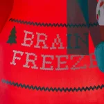 Home Accents Holiday 6 ft. Animated Airblown Inflatable Shivering Snowman with Ugly Sweater and Ice Cream thumbnail 5