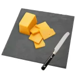 Creative Home Natural Black Slate 12 in. x 12 in. Square Serving Board and Cheese Platter thumbnail 4