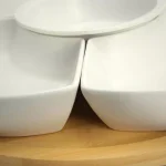 Elama Signature Collection Lazy Susan Appetizer and Condiment Server Set, 6-Piece Stoneware thumbnail 2