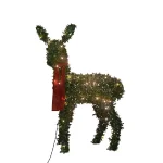 ProductWorks 36 in. Pre-lit Faux Boxwood Topiary Fawn Sculpture with 80 LED Lights thumbnail 1