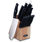 Oster Granger 14-Piece Stainless Steel Knife Set with Rubberwood Block thumbnail 1