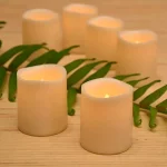 LUMABASE LED Amber Battery Operated Mini Pillar Candles, Set of 6, Flameless Flickering Lights thumbnail 5