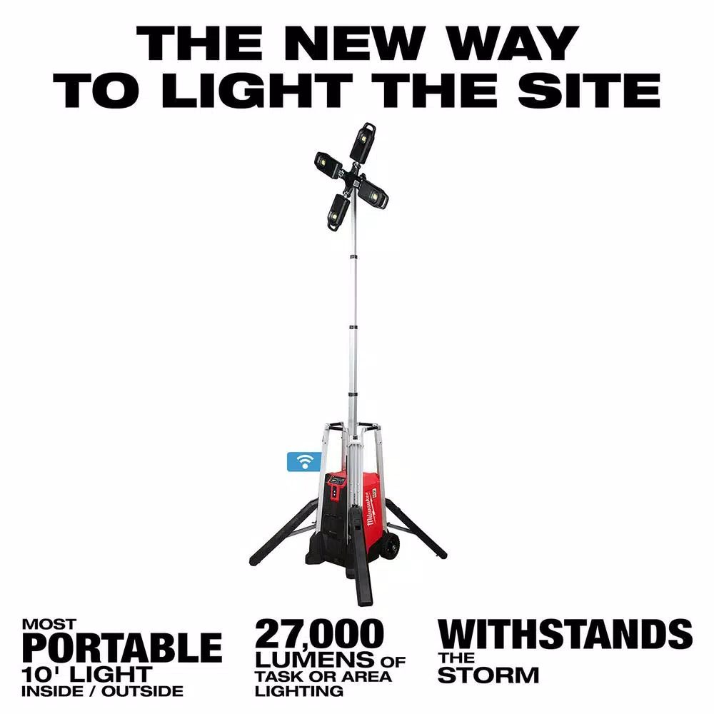 Milwaukee MX FUEL Lithium-Ion Cordless Rocket Tower Light with Integrated Charger