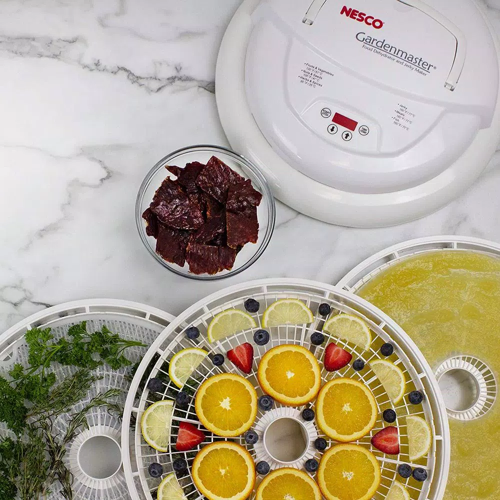 Nesco FD-1040 Gardenmaster Digital Pro Food Dehydrator, 1000W, 4-Tray Expandable White