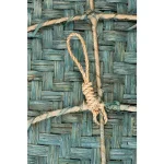 3R Studios Handwoven Beige and Green Rattan Wall Decor - Coastal Tropical Style Wall Hanging thumbnail 7