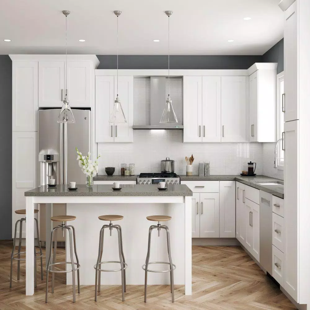 Hampton Bay Shaker Ready To Assemble 18 in. Wine Rack Kitchen Cabinet, Denver White