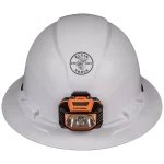 Klein Tools Non-Vented Full Brim Hard Hat with Removable Headlamp, Class E, Type 1, White thumbnail 7
