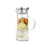 Classic Cuisine 50 oz. Borosilicate Glass Pitcher with Stainless Steel Filter Lid thumbnail 2