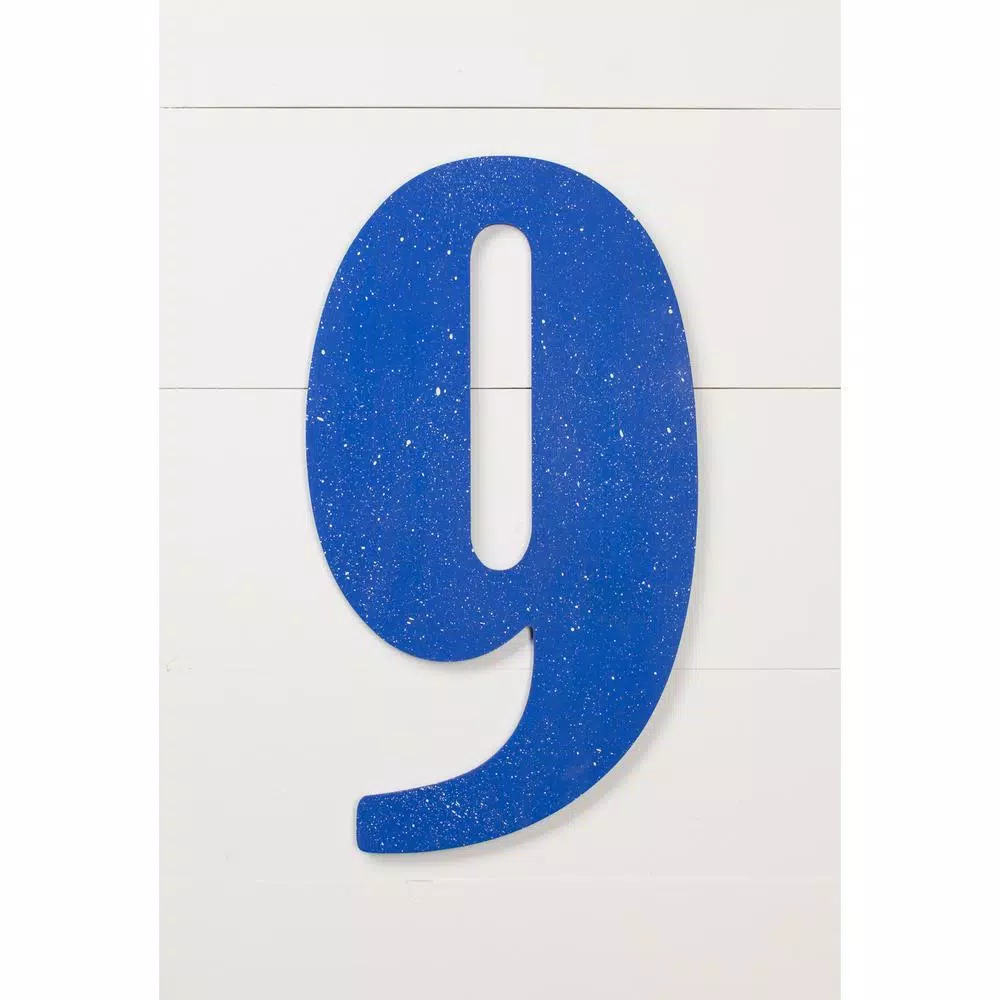 Jeff McWilliams Designs 18 in. Oversized Unfinished Wood Number 9 - Industrial Style Wall Decor