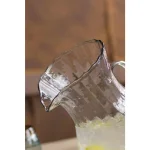 Unbranded 4.8 Qt. Clear Ribbed Glass Pitcher, Hand-Blown Recycled Glass, 156 fl. oz. thumbnail 2