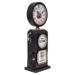 Yosemite Home Decor Old Town Black Gas Pump Table Top Analog Clock thumbnail 3