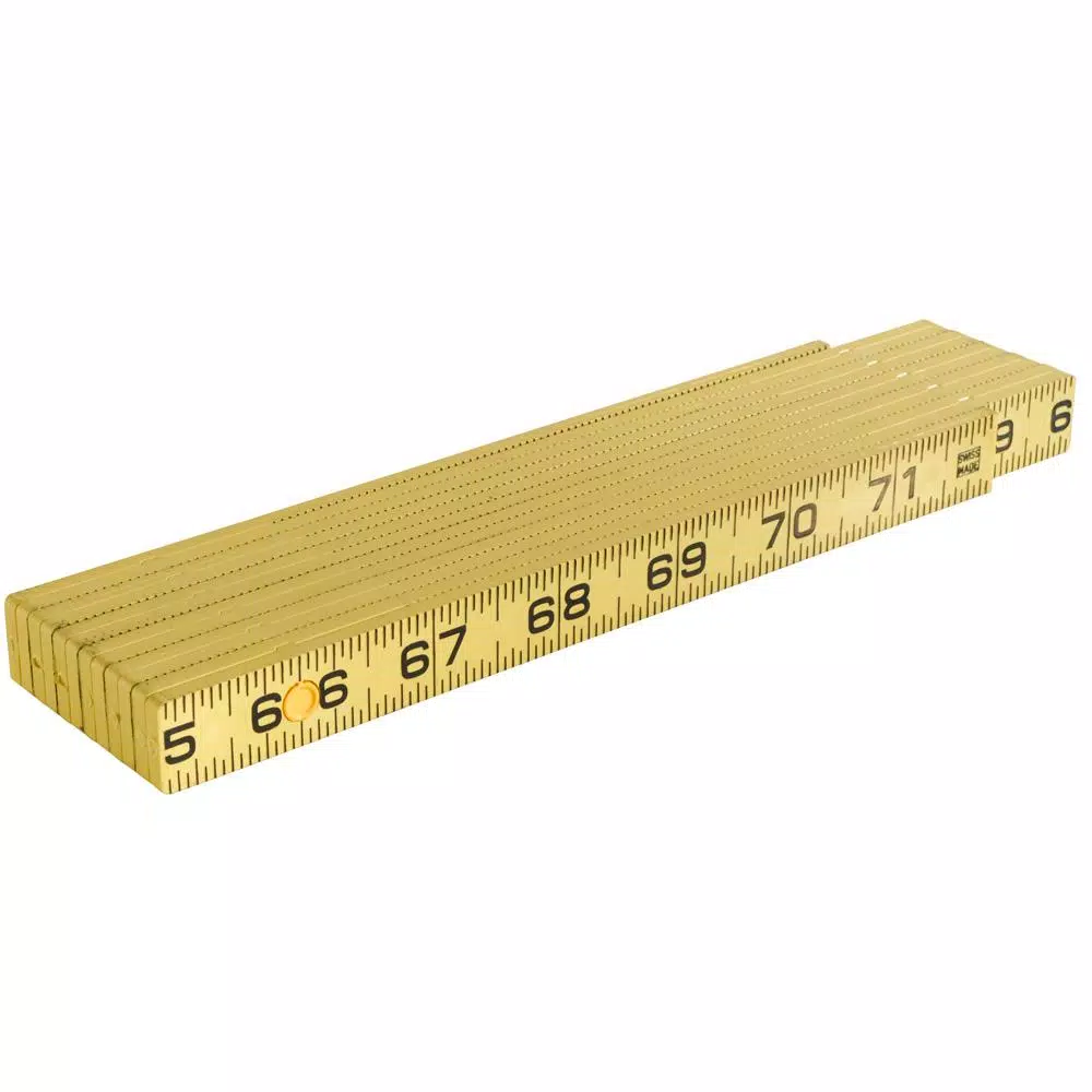 Klein Tools 6 ft. Fiberglass Folding Rule, Inside Reading, Nylon Reinforced
