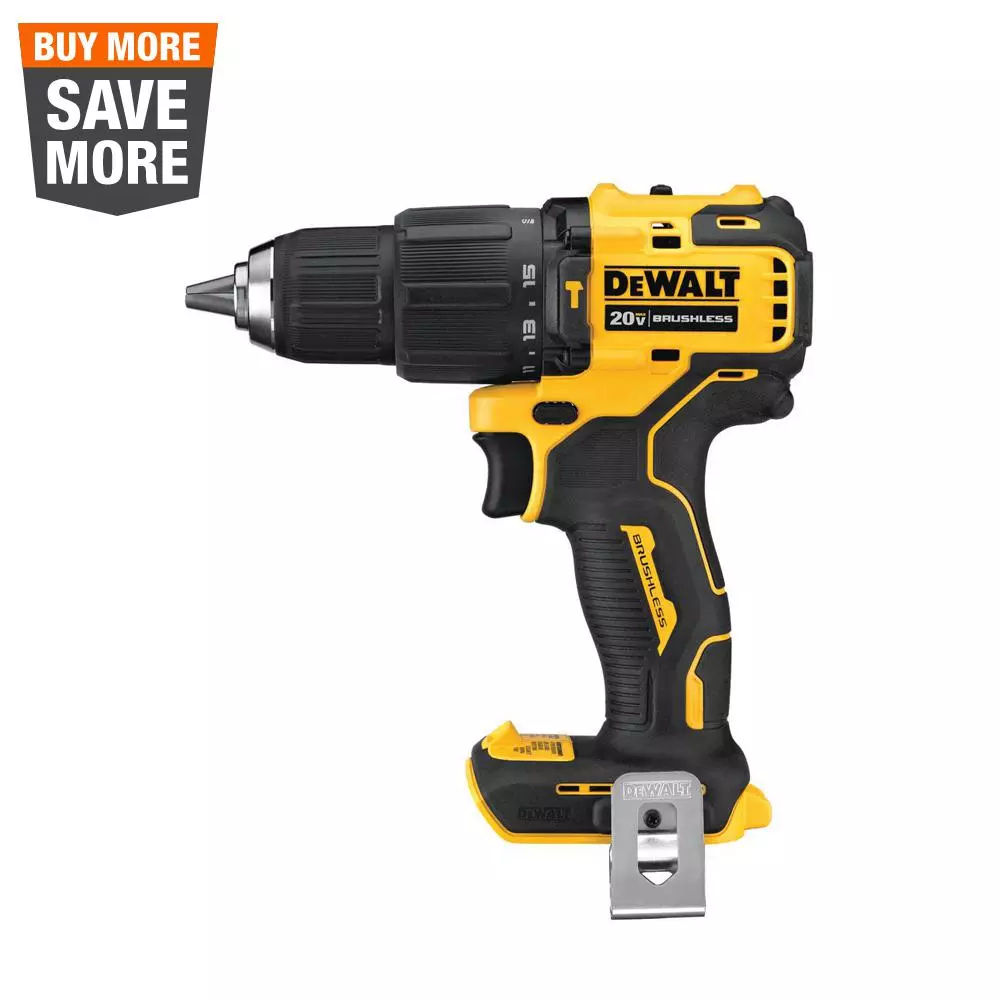 DEWALT 20V MAX ATOMIC Brushless Compact 1/2 in. Hammer Drill Driver (Tool-Only)
