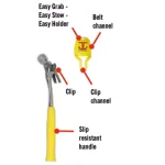 JC Hammer Magnetic Roofing Hammer with Mini Holder and Slip-Resistant Rubber Handle thumbnail 3