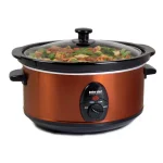 Better Chef 3.7 Qt. Copper Oval Slow Cooker with Removable Stoneware Pot thumbnail 1